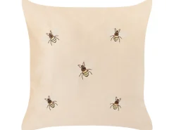 Sæt af 2 pyntepuder TALINUM Velour 45 x 45 cm Beige Dyremønster