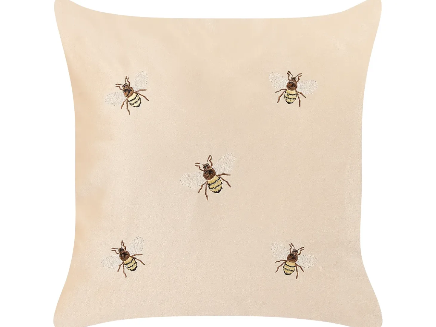 Sæt af 2 pyntepuder TALINUM Velour 45 x 45 cm Beige Dyremønster