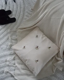 Sæt af 2 pyntepuder TALINUM Velour 45 x 45 cm Beige Dyremønster