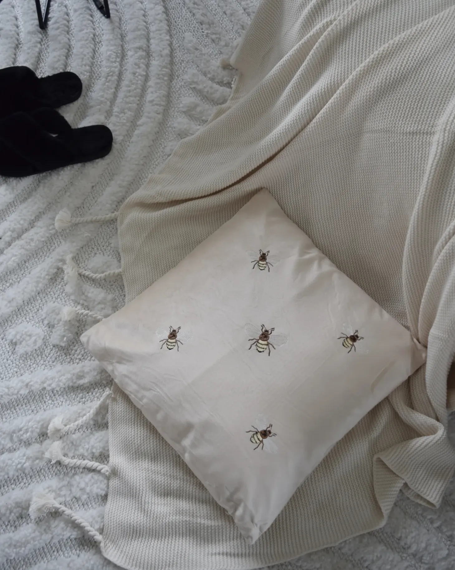 Sæt af 2 pyntepuder TALINUM Velour 45 x 45 cm Beige Dyremønster