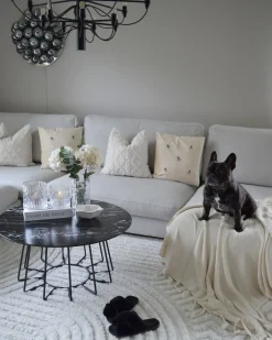 Sæt af 2 pyntepuder TALINUM Velour 45 x 45 cm Beige Dyremønster