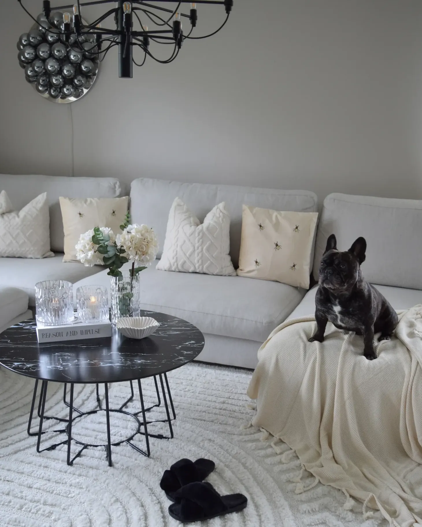 Sæt af 2 pyntepuder TALINUM Velour 45 x 45 cm Beige Dyremønster