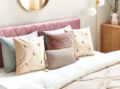 Sæt af 2 pyntepuder TALINUM Velour 45 x 45 cm Beige Dyremønster