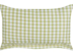 Sæt af 2 pyntepuder TALYA 40 x 60 cm Olivengrøn Ternet mønster