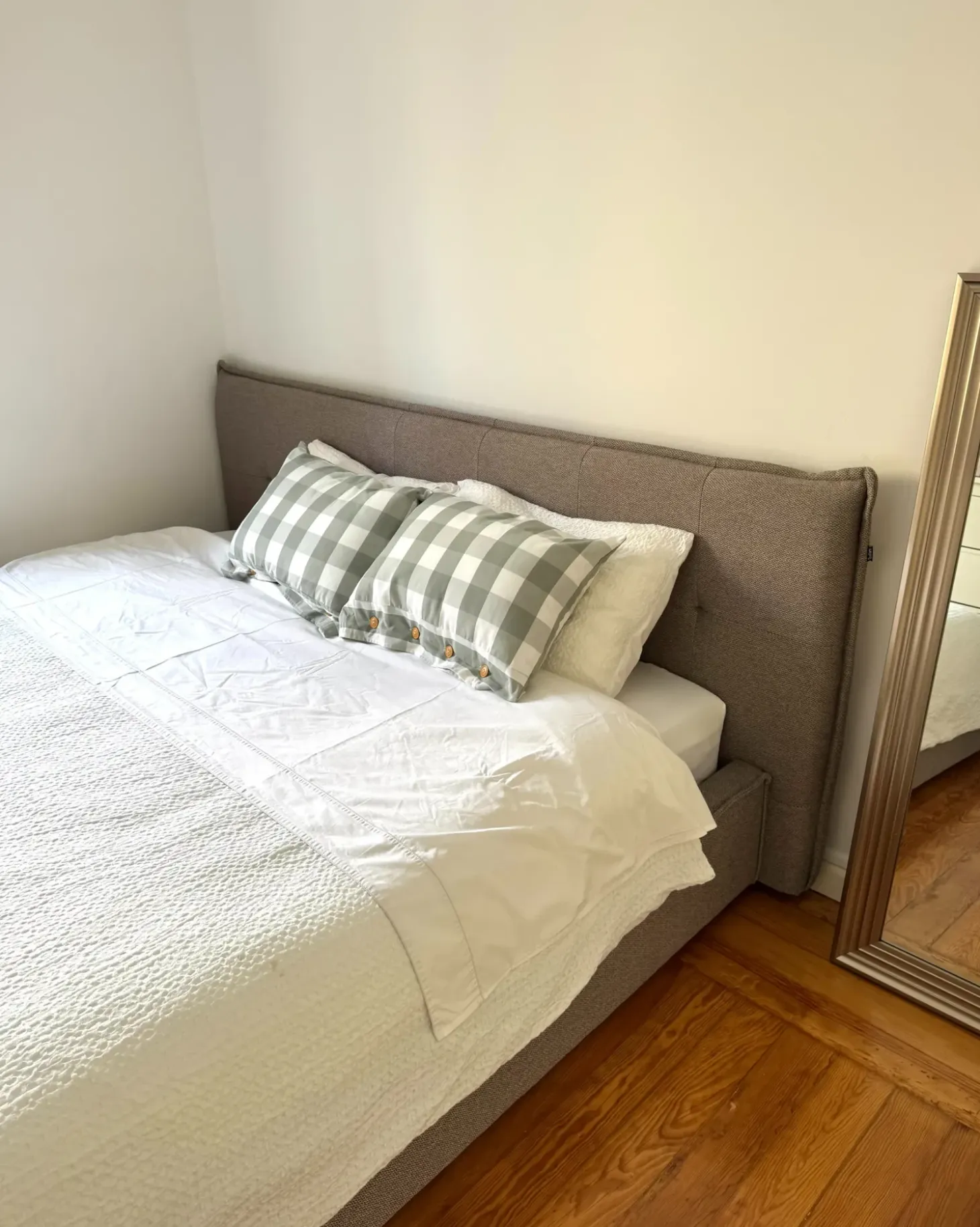 Sæt af 2 pyntepuder TAMNINE 40 x 60 cm Mintgrøn Ternet mønster