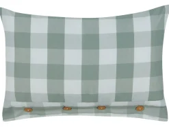 Sæt af 2 pyntepuder TAMNINE 40 x 60 cm Mintgrøn Ternet mønster