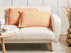 Sæt af 2 pyntepuder TANSY Bomuld 40 x 60 cm Orange Ensfarvet