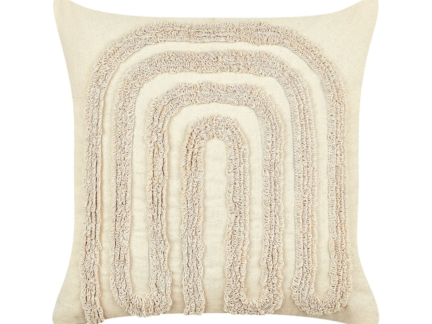 Sæt af 2 pyntepuder TATSOI Bomuld 45 x 45 cm Beige Geometrisk mønster
