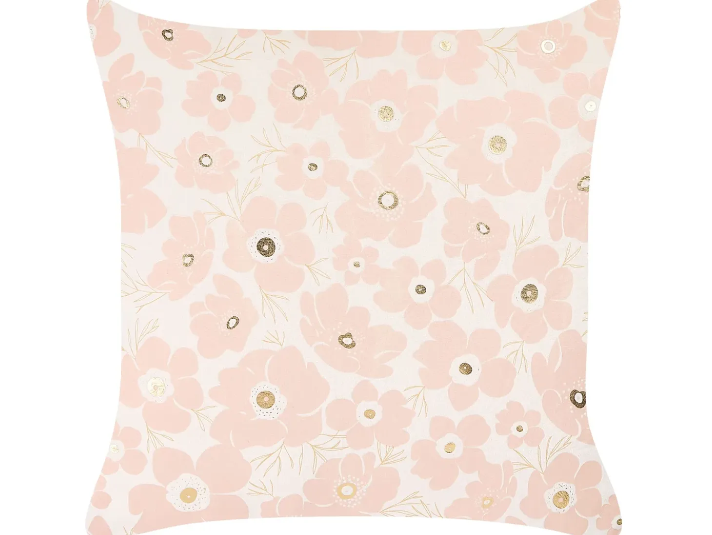 Sæt af 2 pyntepuder TRITELEIA Velour 45 x 45 cm Lyserød Blomstermønster