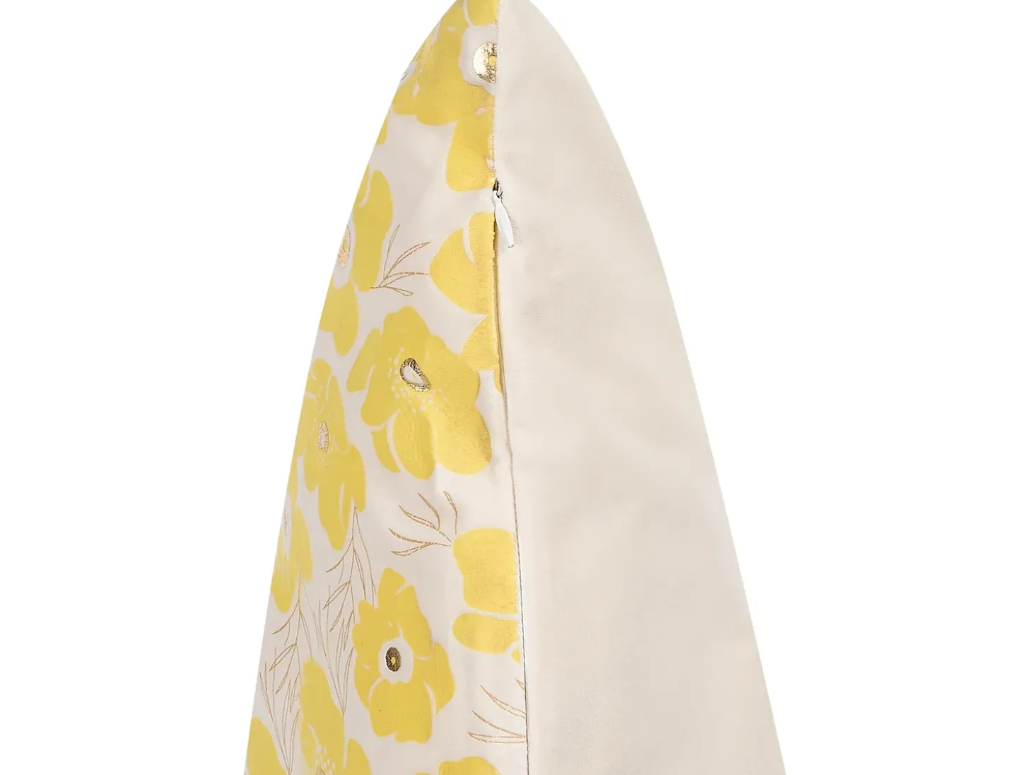 Sæt af 2 pyntepuder TRITELEIA Velour 45 x 45 cm Gul Blomstermønster