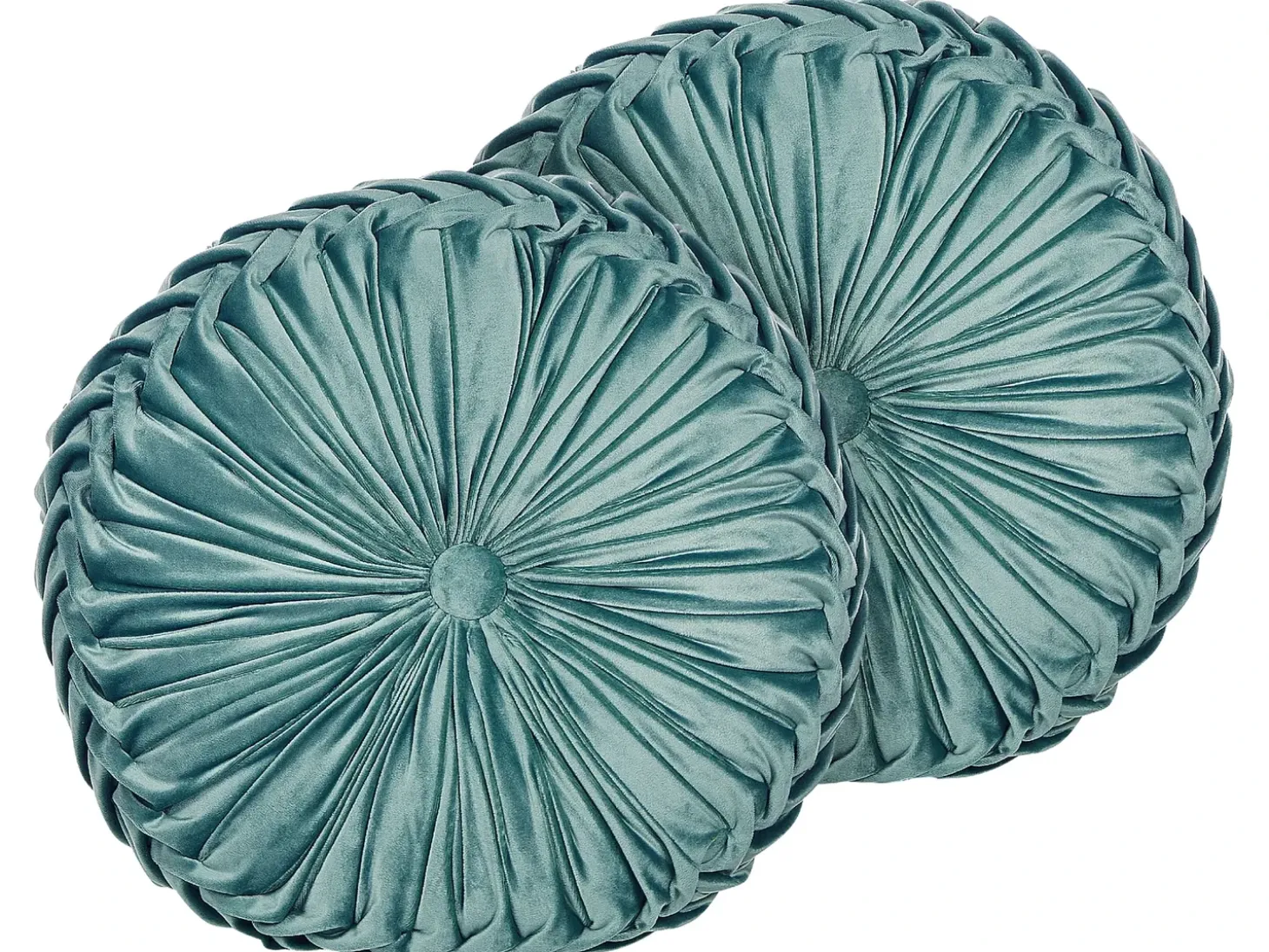 Sæt af 2 pyntepuder UDALA Velour 40 x 40 cm Blågrøn Ensfarvet
