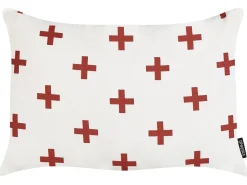 Sæt af 2 pyntepuder VELLEIA Bomuld 50 x 35 cm Hvid Geometrisk mønster