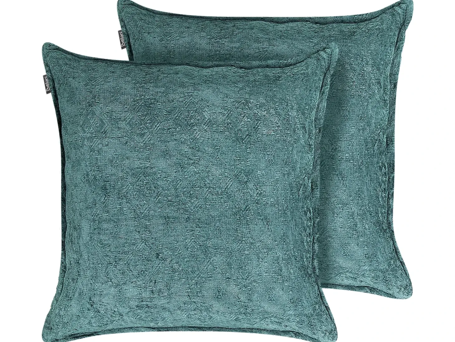 Sæt af 2 pyntepuder VERPIS Bomuld 50 x 50 cm Blå Ensfarvet