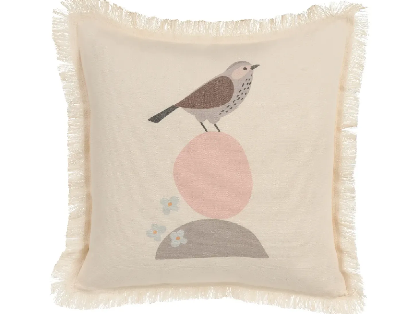 Sæt af 2 pyntepuder WATTLE 60 x 60 cm Lys Beige Dyremønster