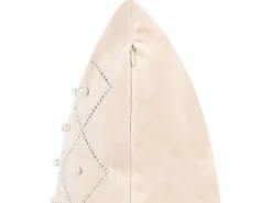 Sæt af 2 pyntepuder YARROW Velour 45 x 45 cm Beige Geometrisk mønster