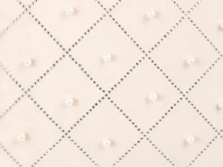 Sæt af 2 pyntepuder YARROW Velour 45 x 45 cm Beige Geometrisk mønster