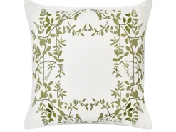 Sæt af 2 pyntepuder ZALEYA Bomuld 45 x 45 cm Hvid Blomstermønster