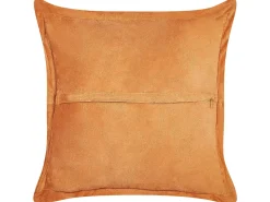 Sæt af 2 pyntepuder ZINNIA Fløjl 43 x 43 cm Orange Ensfarvet