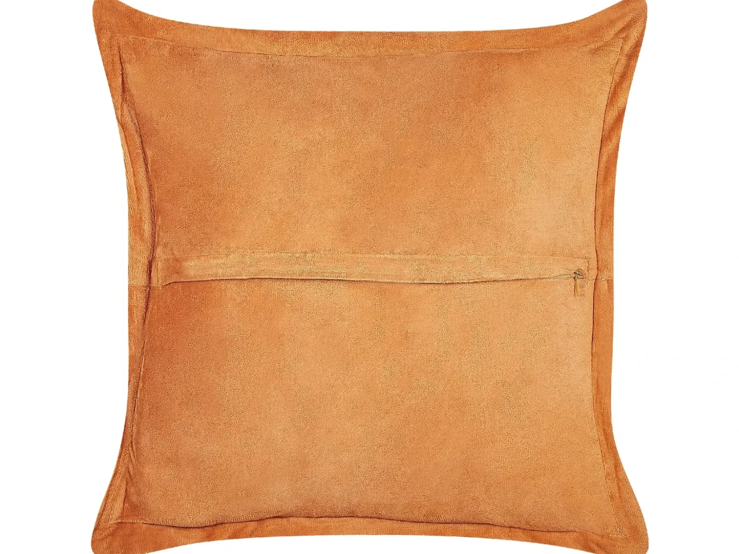 Sæt af 2 pyntepuder ZINNIA Fløjl 43 x 43 cm Orange Ensfarvet