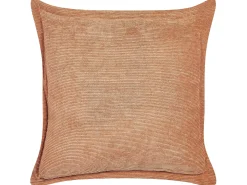 Sæt af 2 pyntepuder ZINNIA Fløjl 43 x 43 cm Orange Ensfarvet