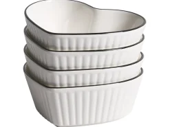 Sæt af 4 ramekins MACE Porcelæn Hvid