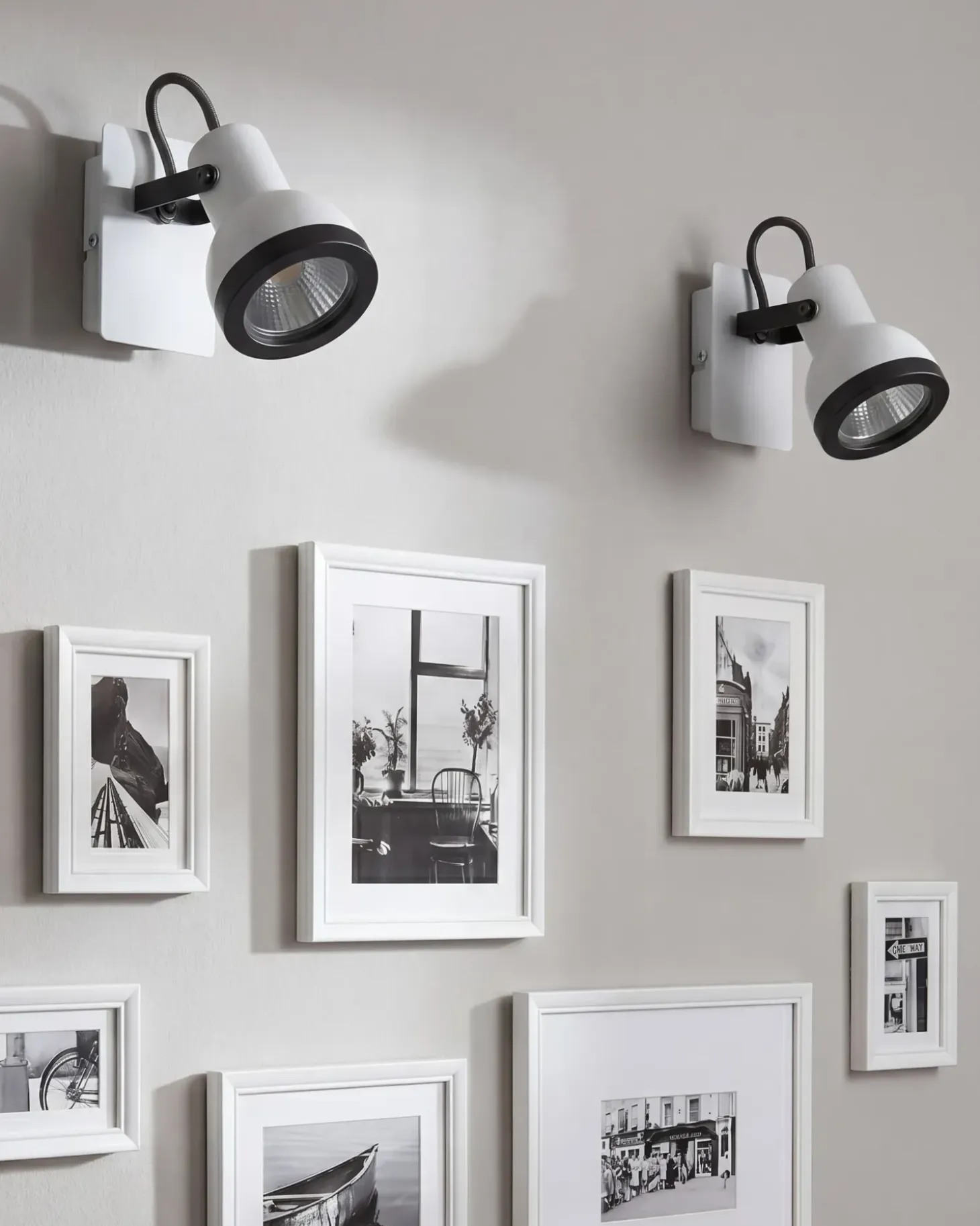 Sæt af 2 spotlight-lamper BARO Hvid Metal Justerbar