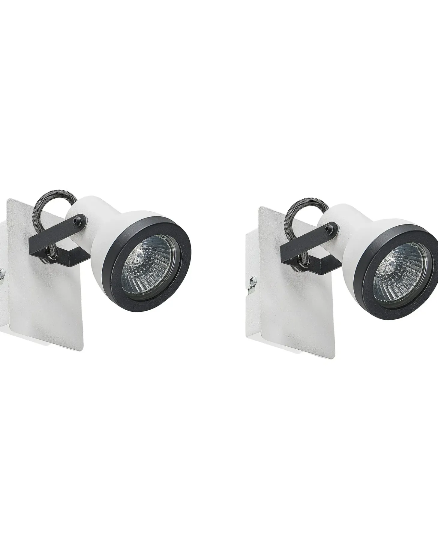 Sæt af 2 spotlight-lamper BARO Hvid Metal Justerbar