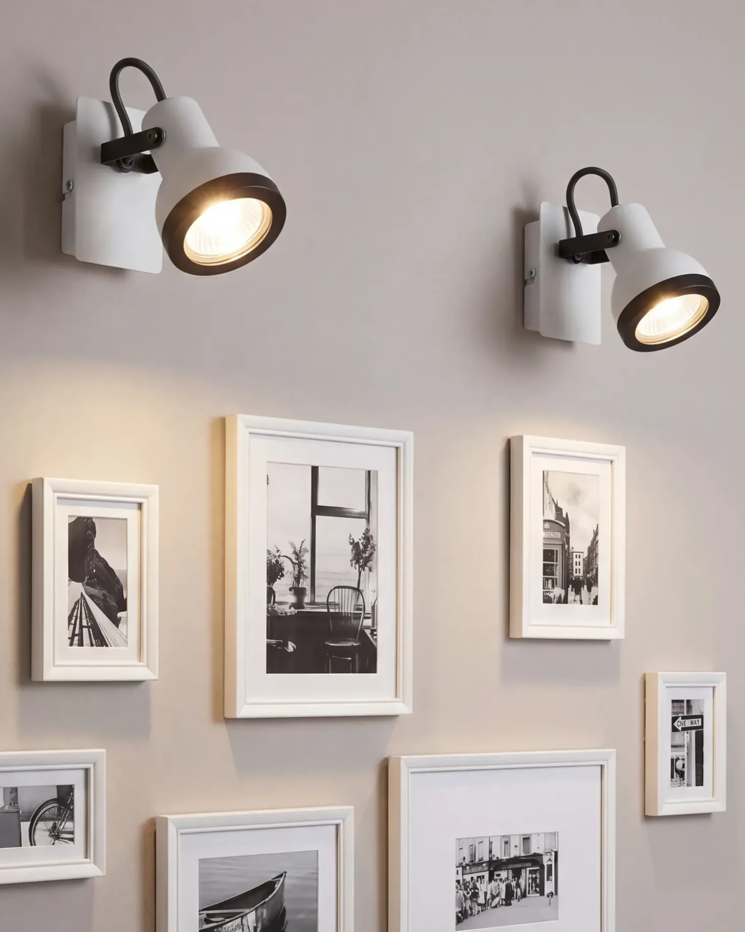 Sæt af 2 spotlight-lamper BARO Hvid Metal Justerbar