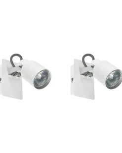 Sæt af 2 spotlight-lamper BONTE Hvid Metal Justerbar