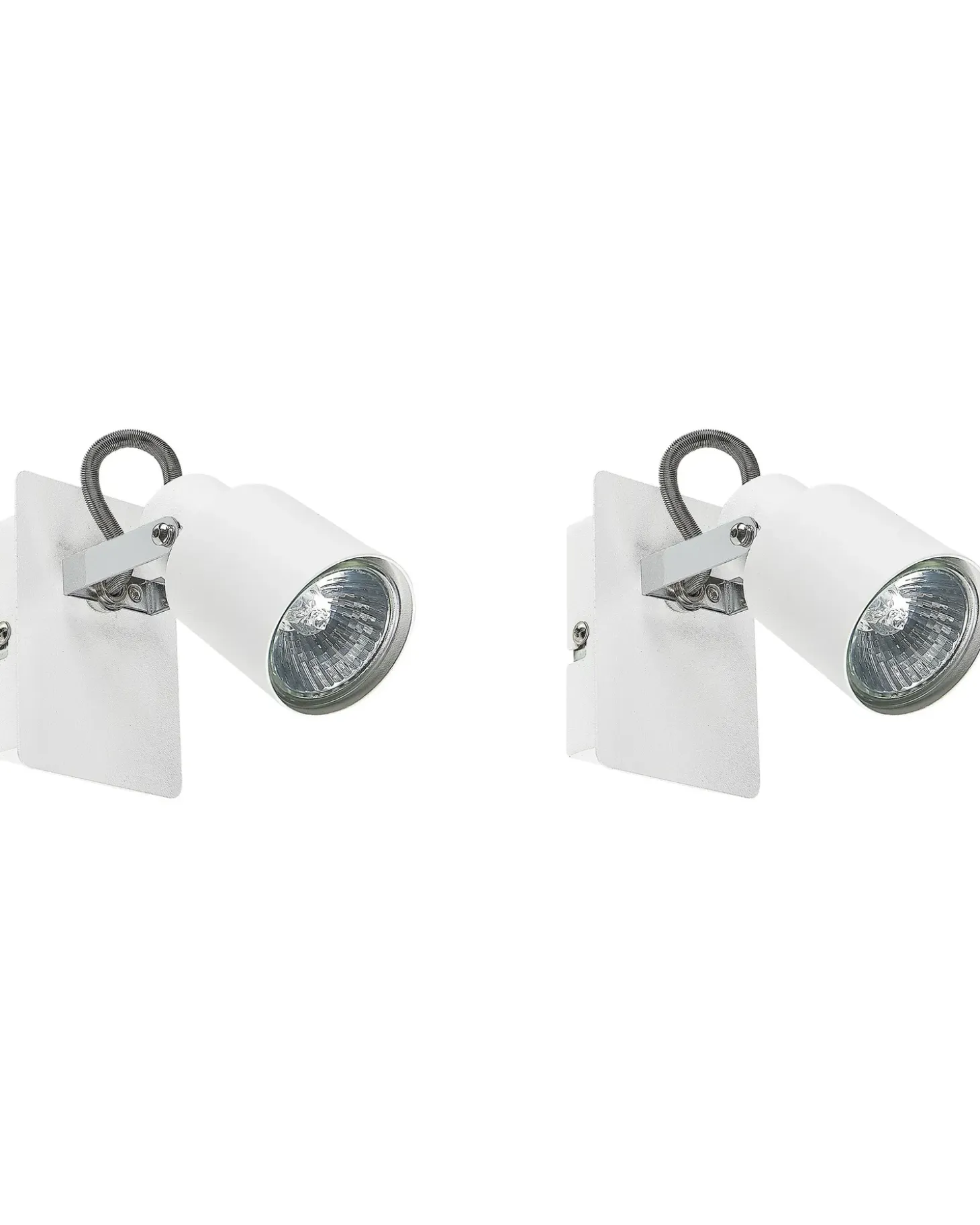 Sæt af 2 spotlight-lamper BONTE Hvid Metal Justerbar