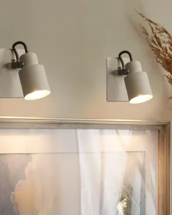 Sæt af 2 spotlight-lamper BONTE Hvid Metal Justerbar