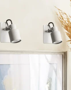 Sæt af 2 spotlight-lamper BONTE Hvid Metal Justerbar