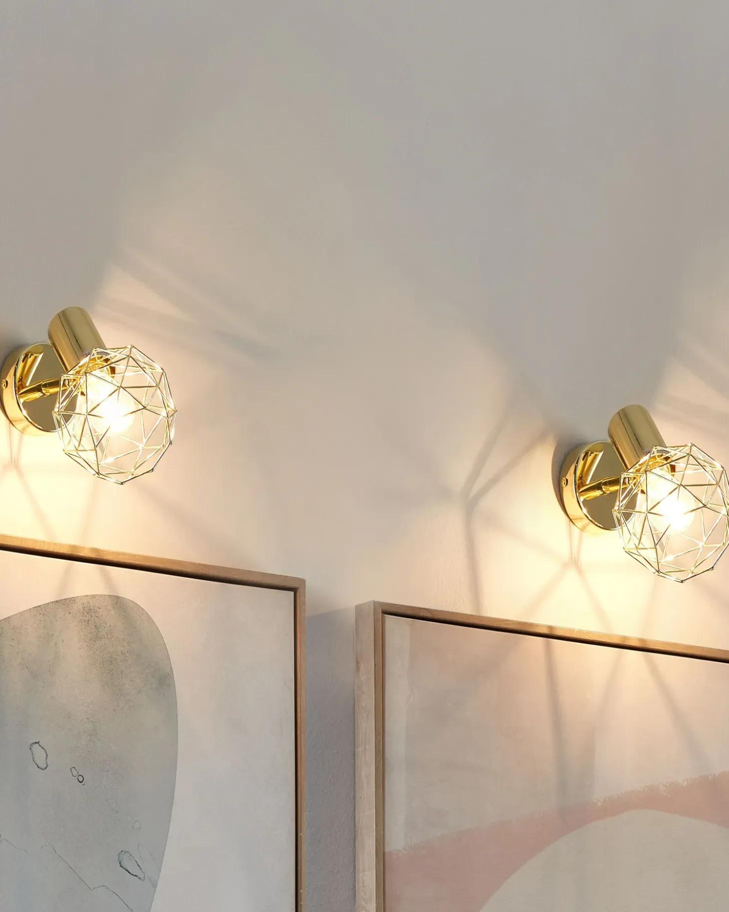 Sæt af 2 spotlight-lamper CHENAB Guld Metal Justerbar