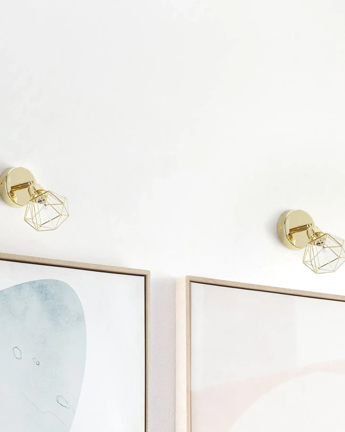 Sæt af 2 spotlight-lamper ERMA Guld Metal Justerbar