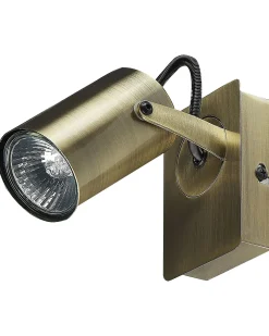 Sæt af 2 spotlight-lamper KLIP Messing Metal Justerbar