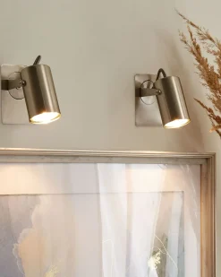 Sæt af 2 spotlight-lamper KLIP Sølv Metal Justerbar