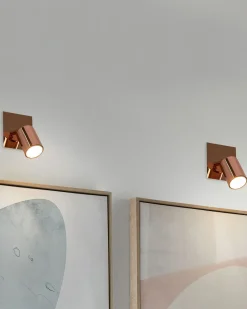 Sæt af 2 spotlight-lamper TIGRIS Kobber Metal Justerbar
