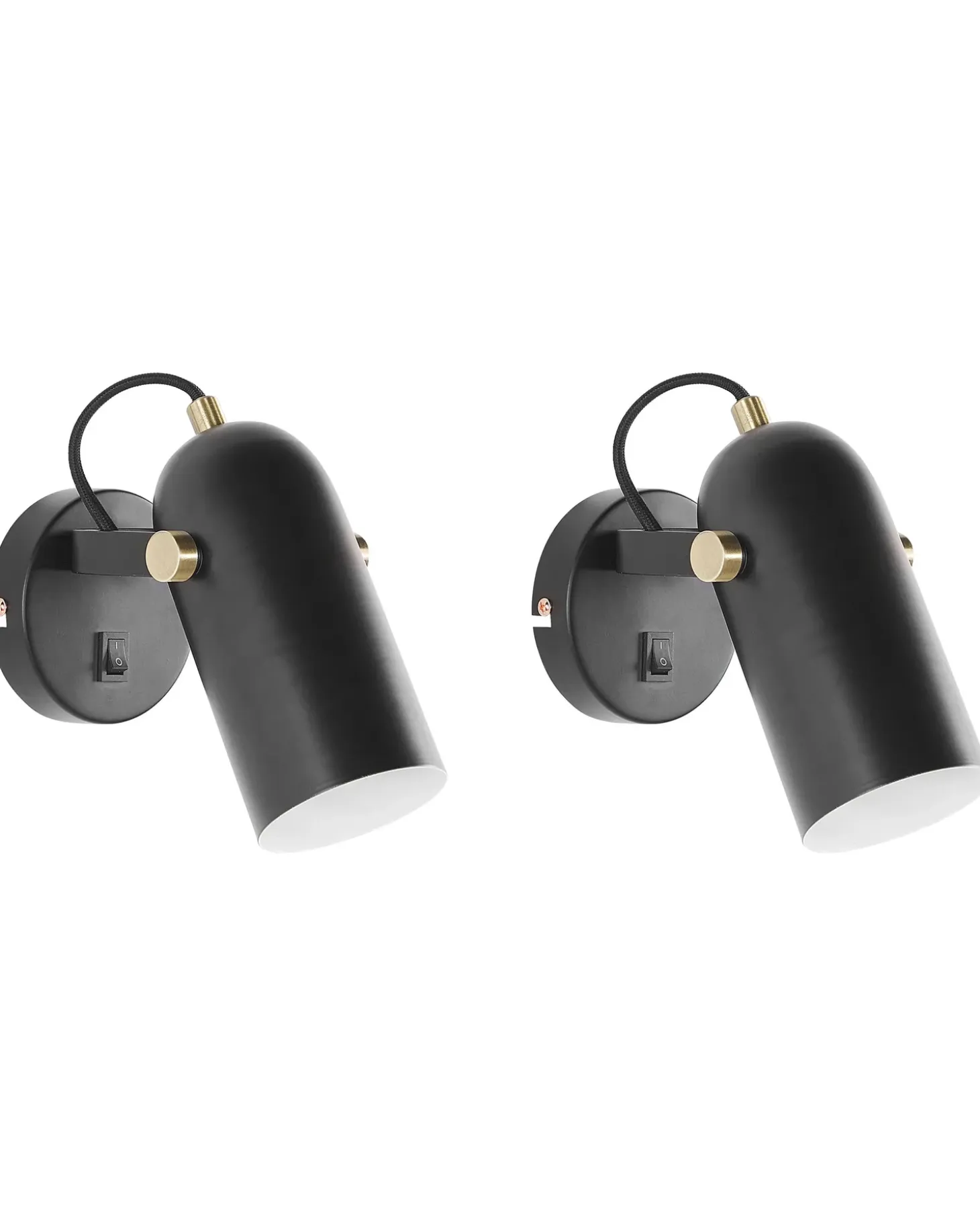 Sæt af 2 spotlight-lamper TYRIA Sort Metal Justerbar