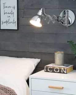 Sæt af 2 væglamper HARRINGTON Sølv Metal Justerbar