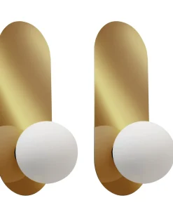 Sæt af 2 væglamper LEISI Guld
