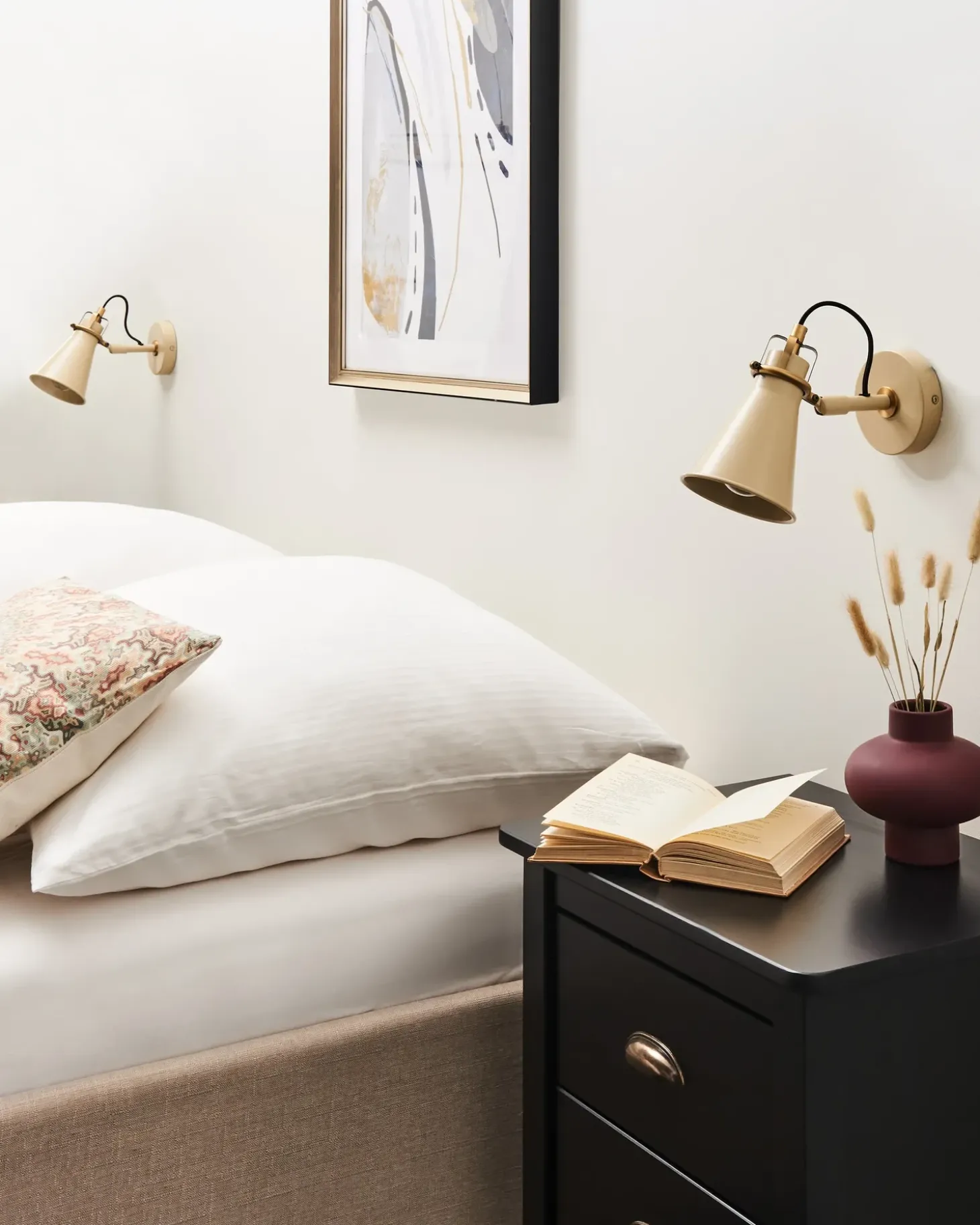 Sæt af 2 væglamper MOYOLA Beige Metal Justerbar