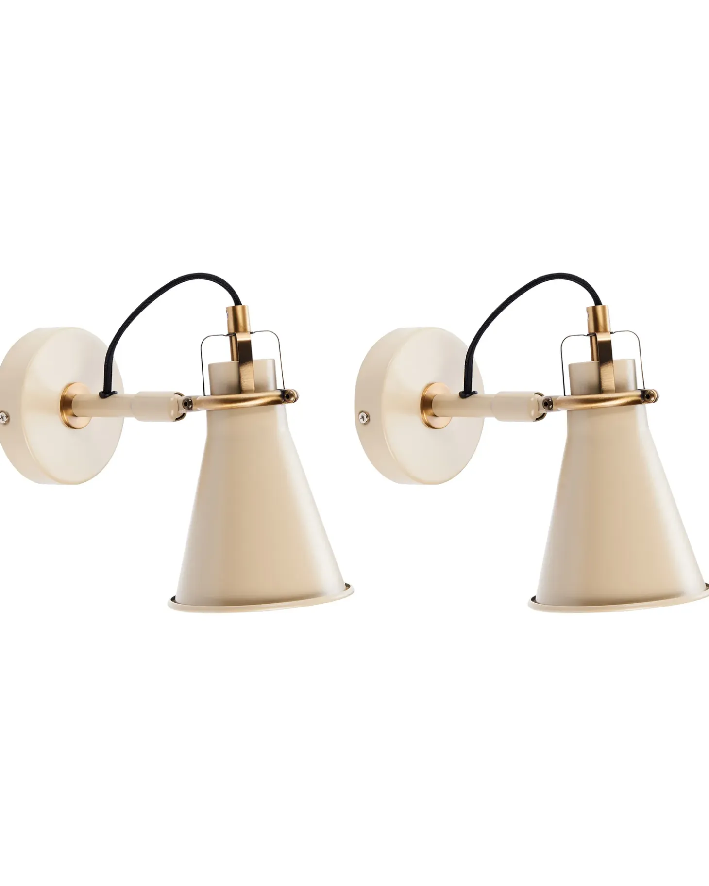 Sæt af 2 væglamper MOYOLA Beige Metal Justerbar