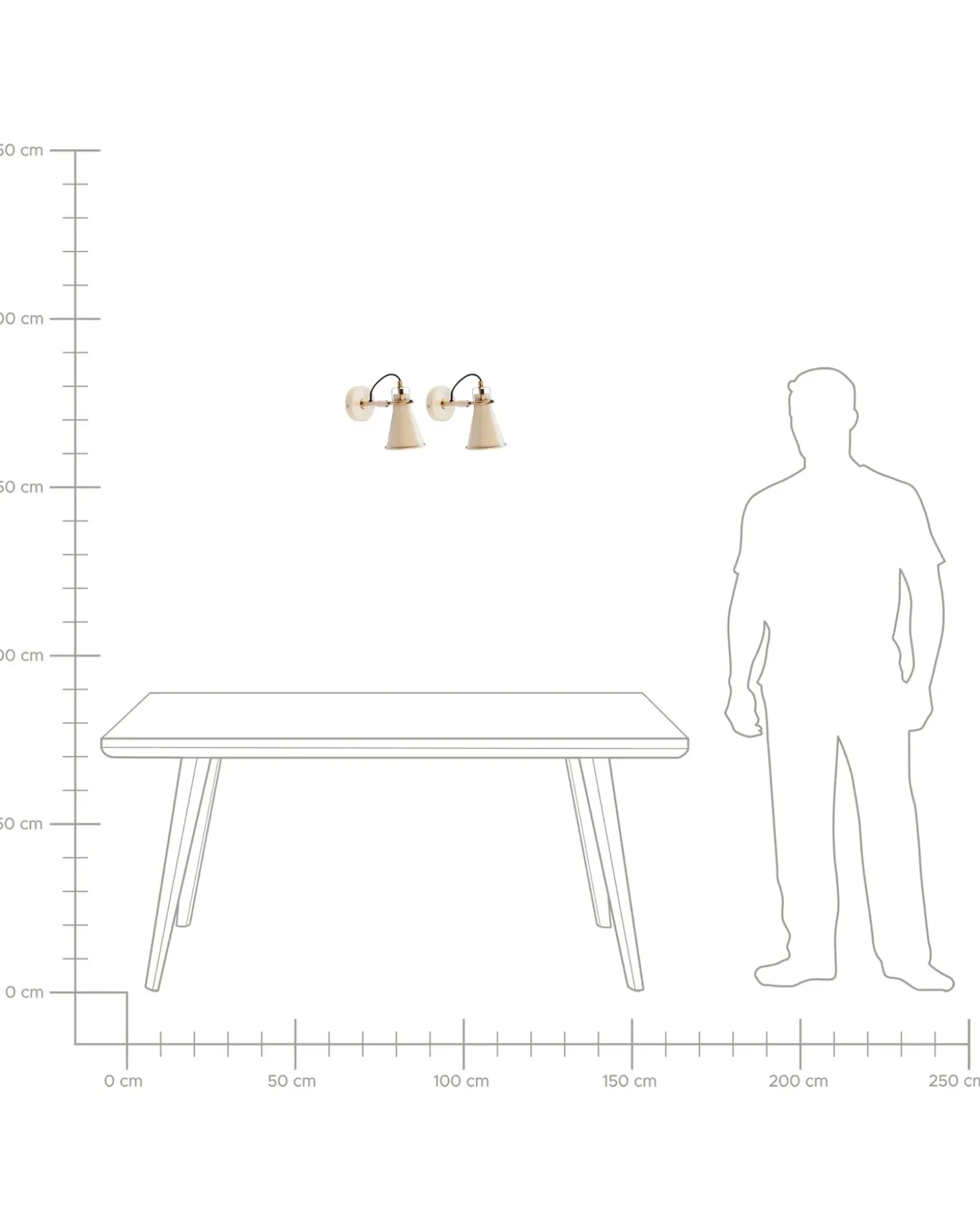 Sæt af 2 væglamper MOYOLA Beige Metal Justerbar