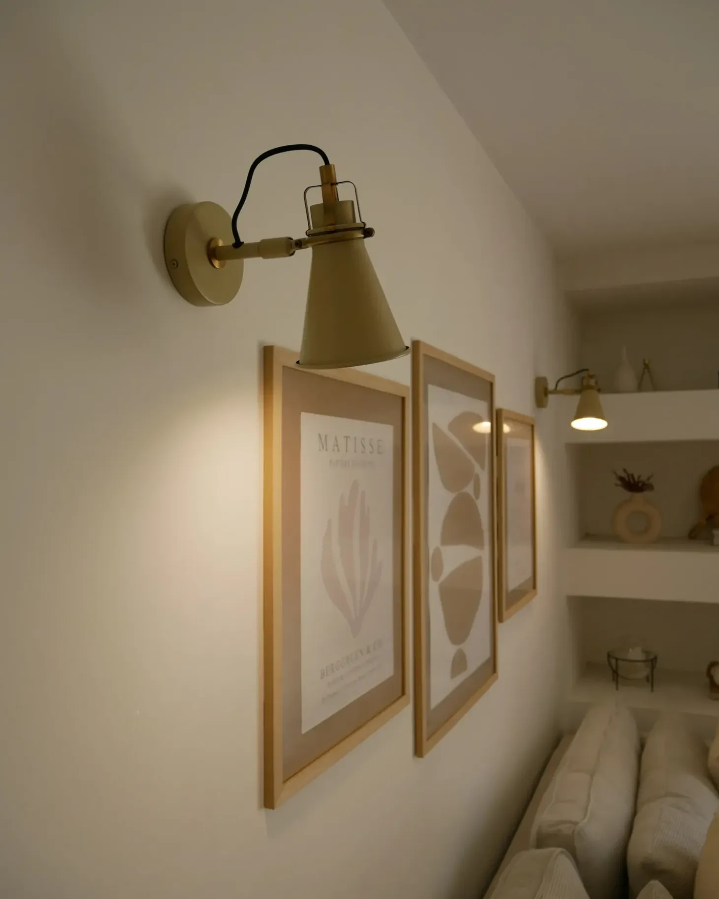 Sæt af 2 væglamper MOYOLA Beige Metal Justerbar