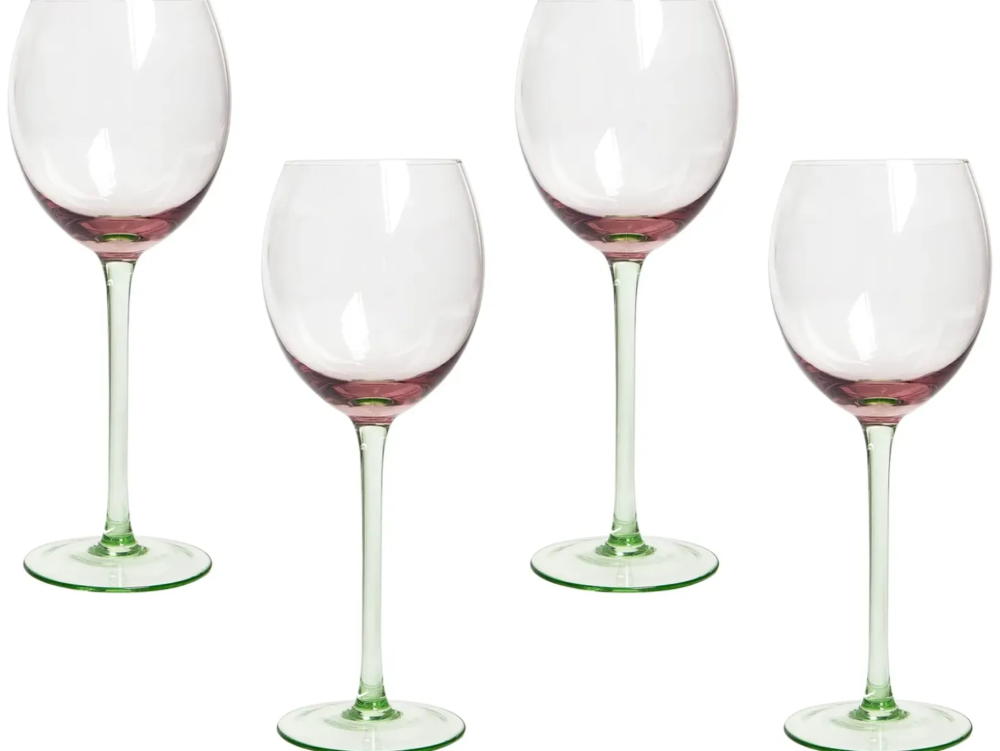 Sæt af 4 vinglas DIOPSIDE 360 ml Lyserød