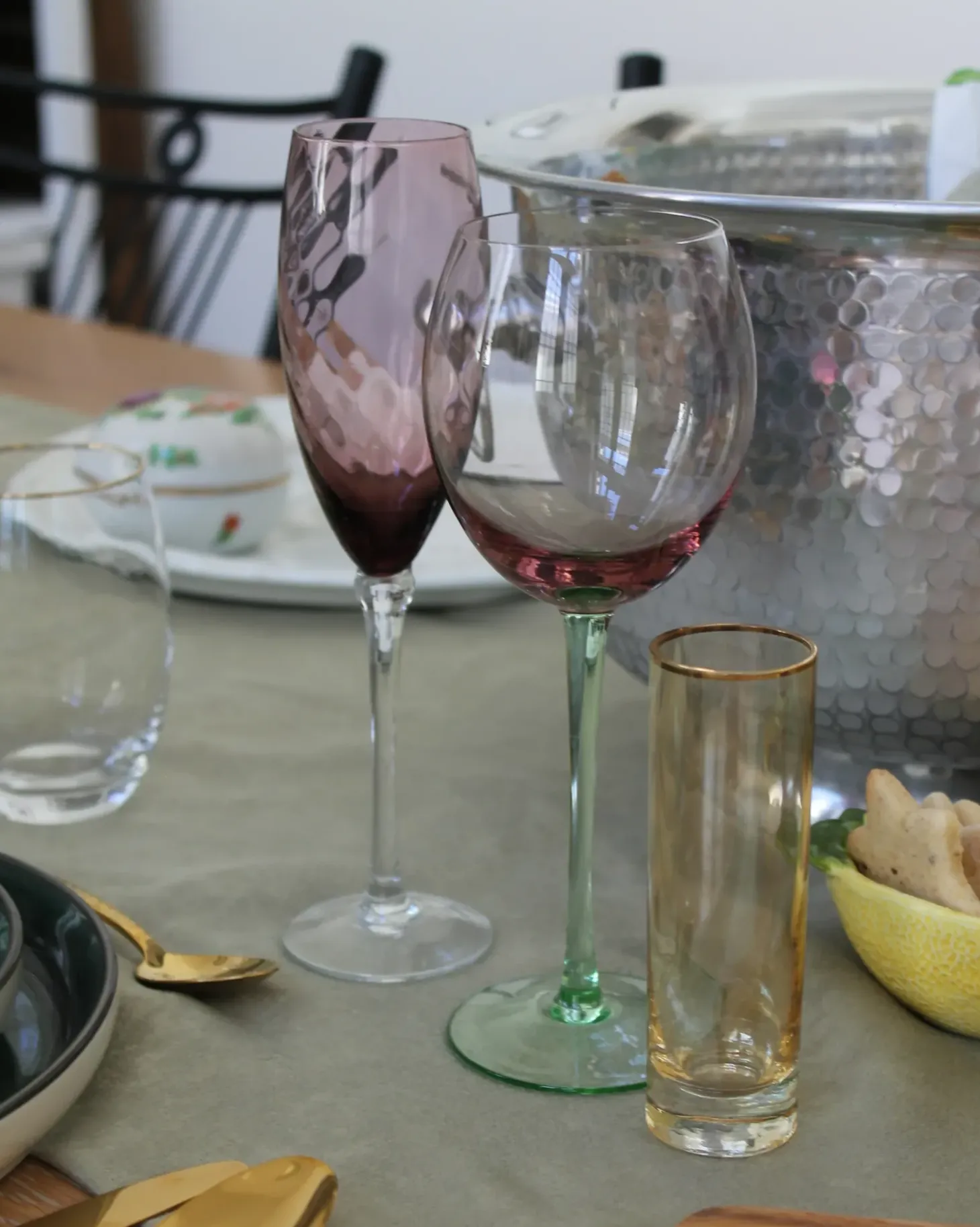 Sæt af 4 vinglas DIOPSIDE 360 ml Lyserød