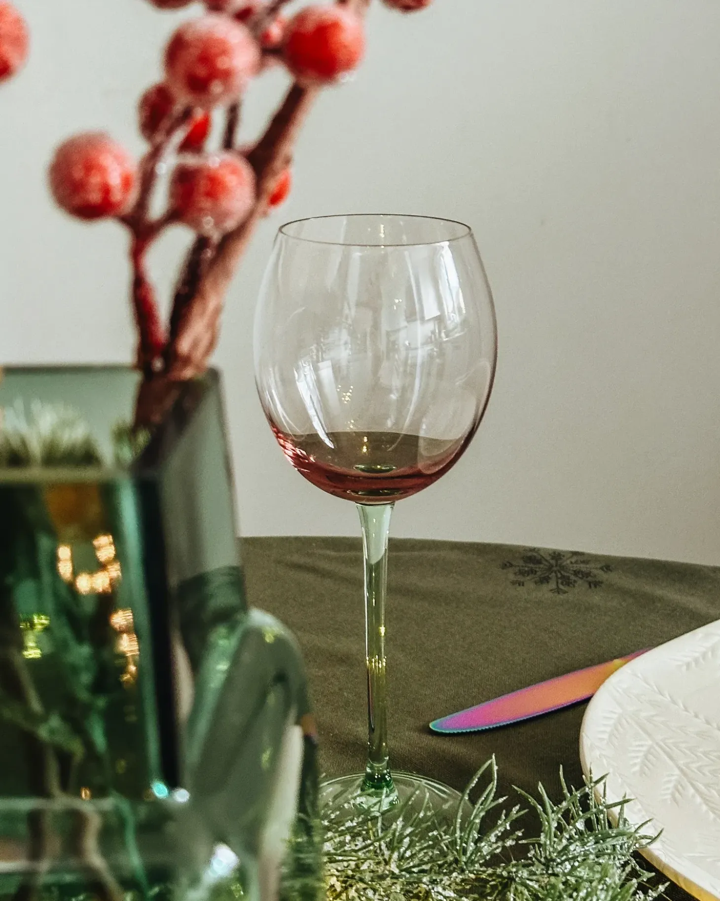 Sæt af 4 vinglas DIOPSIDE 360 ml Lyserød