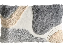 Sæt med 3 dekorative puder ALSTONIA Bomuld 30 x 50 cm 45 x 45 cm Grå Abstraktmønster