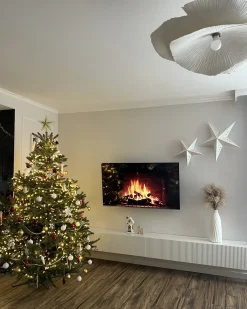 Sæt med 2 hængende dekorationer LED MOTTI Stjerne 60 cm Hvid