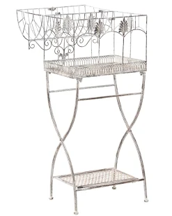 Sæt med 2 reoler SICILY Metal 122/90 cm 43/37 cm Grå
